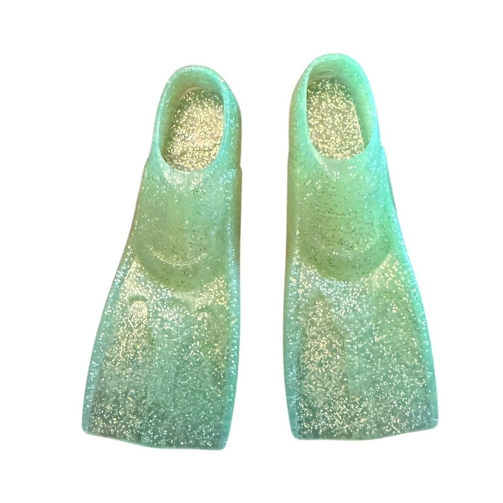 Barbie Ocean Friends Lime Green Scuba Mask Fins Sparkly Vintage 90's - Picture 3 of 6